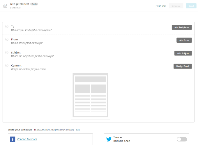 Memanfaatkan Mailchimp - membuat desain newsletter