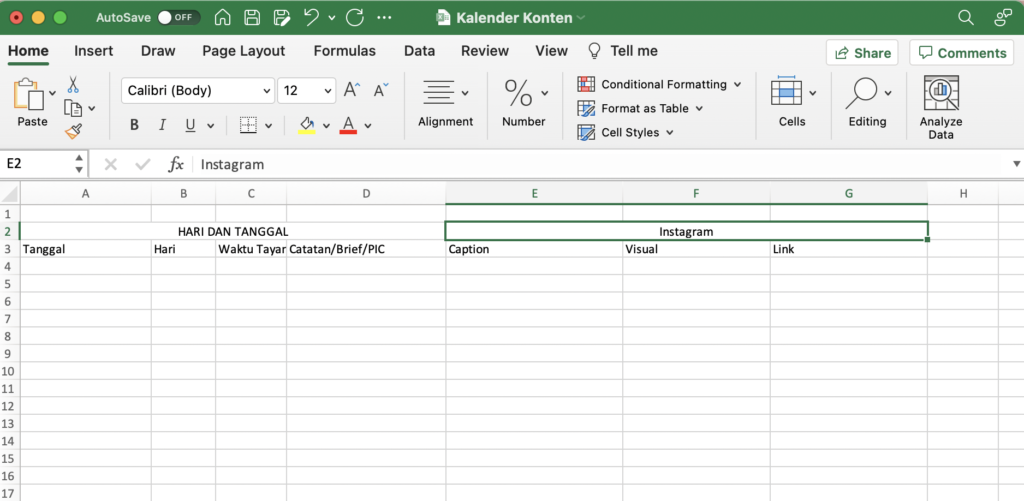 Tutorial Membuat Konten Kalender 2