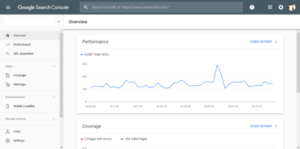 Google Search Console - interface